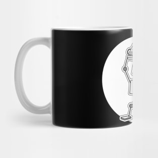 Robot Holding Drum Machine Mono Tint Mug